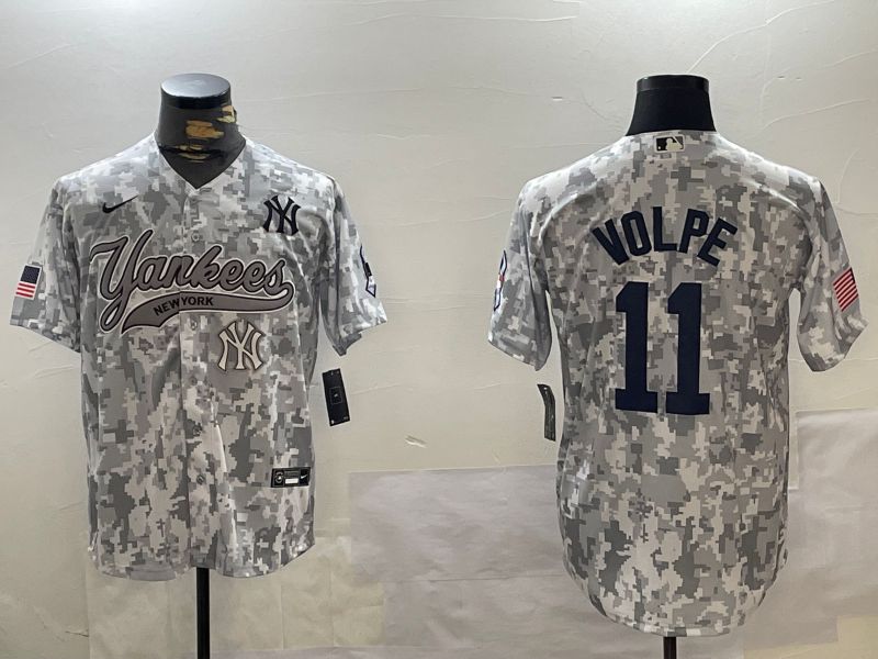 Men New York Yankees 11 Volpe Camo Joint Name 2024 Nike MLB Jersey style 4